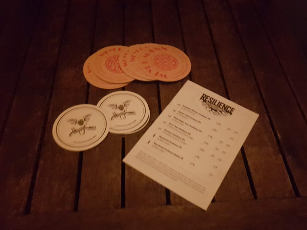 Resilience Night: Coasters & Paper Menu