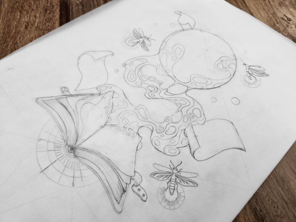 Midnight Mantra - Pencil Drawing